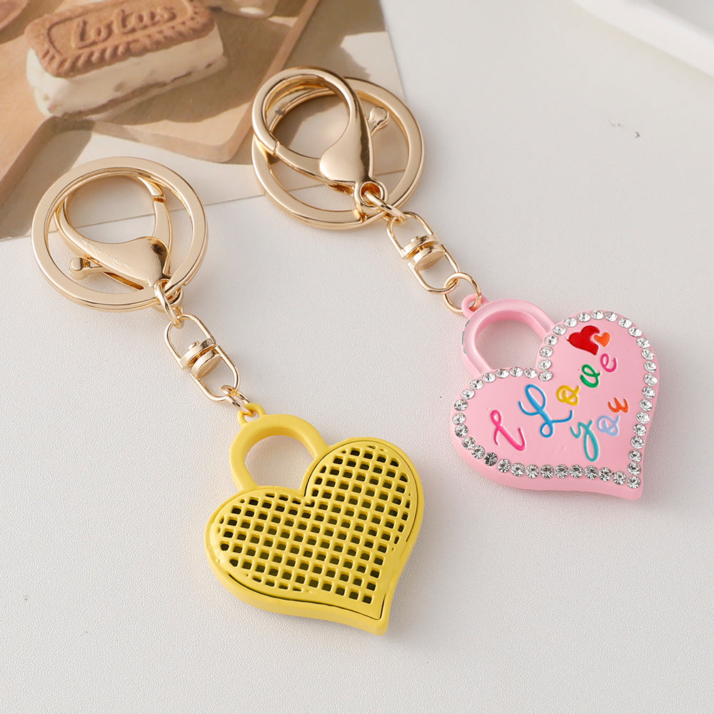 Wholesale Creative Cute Cartoon Peach Heart Metal Keychains
